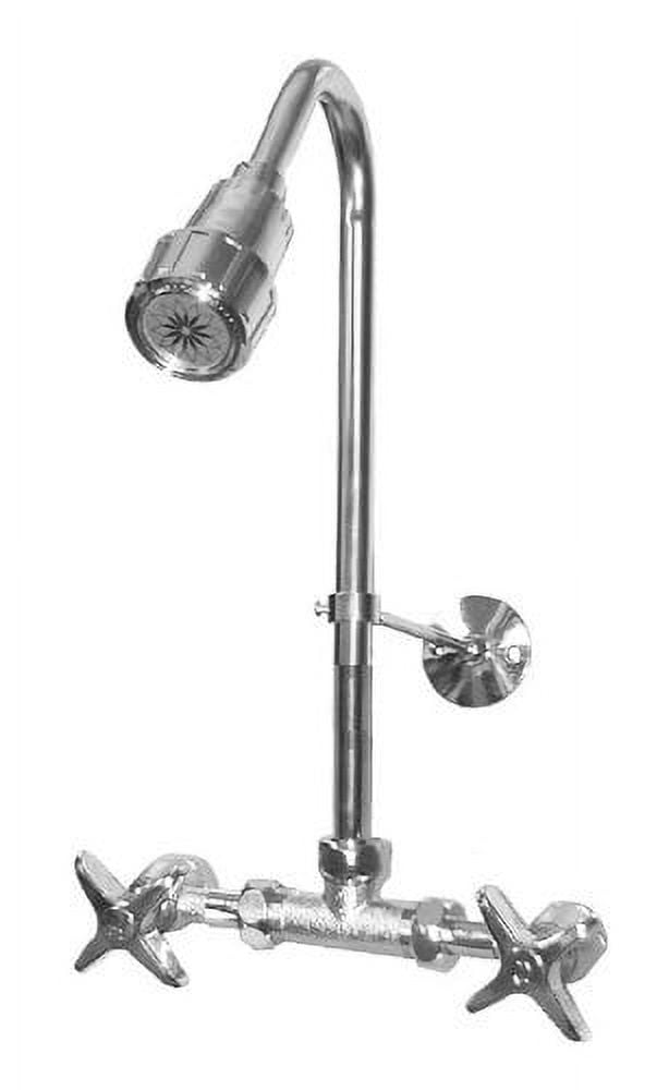 PASCO 2Handle 1Spray Outdoor Exposed Shower Faucet in Chrome Plated