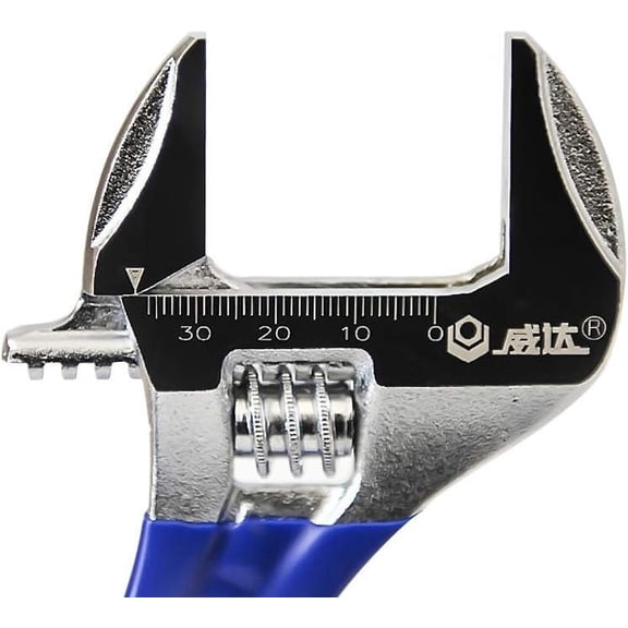 PASEJDO-1 Piece Wide Opening Adjustable Wrench with Short Handle 6 inch,Chrome Vanadium Steel Forged Stubby Adjustable Wrench Spanner