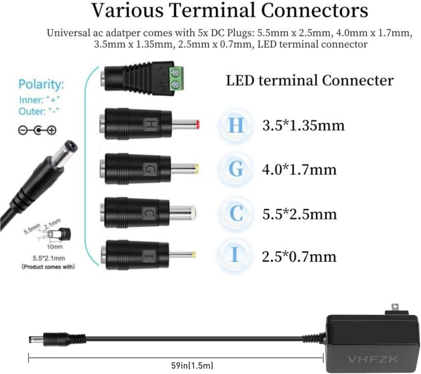 PASEJDO-24V 1.5A 1A 0.5A Power Adapter 100V-240V 24 Volt Power Supply ...