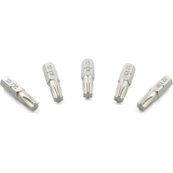 PASEJDO-50 pc T30 Torx 6 Point Impact Ready 1 Inch Long Screwdriver Insert Bits Hex Shank with Quick Release Slot