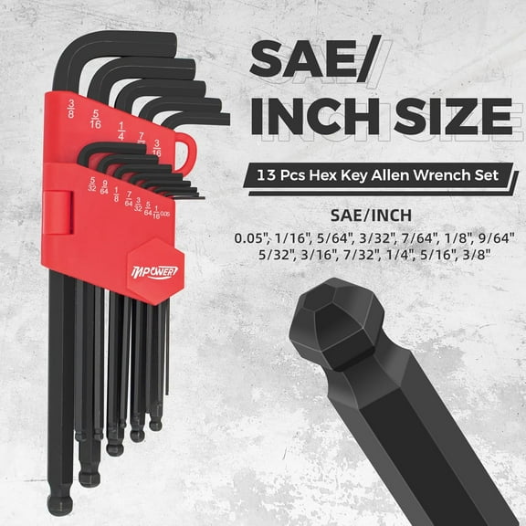 PASEJDO-Allen Wrenches Set, 26pcs SAE and Metric Allen Key Set, Long Arm Ball End Hex Key Set Tools for Hex Head Socket Screws - 2 Sets