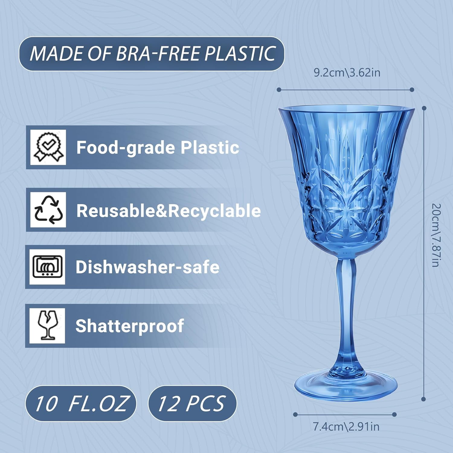 floral etched wine glasses Giardino Wine Glass: Forest Green main image 0