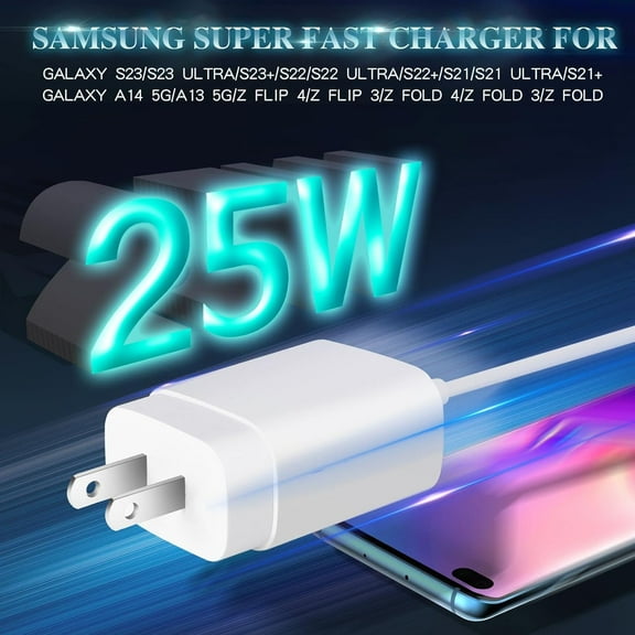 PASEJDO-Samsung Super Fast Charger,25W Samsung Charger Fast Charging Block,2Pack Type C Android Phone Charger,USB C Cable for Samsung Galaxy S26 Ultra/S26+/S25/S24 FE/S23/S22/S21/A14/A54/Z Fold 7/6/Z