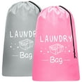 thumbnail image 1 of PASHOP 2 Pack Extra Large Travel Laundry Bags, Heavy Duty Camp Laundry Bag, Rip-Stop Machine Washable Dirty Clothes Organizer Bag with Drawstring Closure, 1 of 5