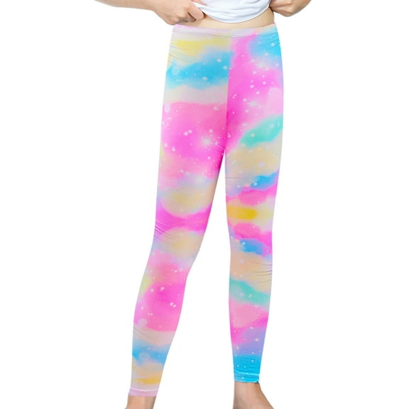 PASHOP Girl Unicorn Leggings Kid Rainbow Legging Tights Trousers Slim Long Pants