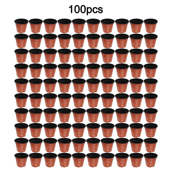 PASILI 100Pcs Plastic Flower Pots Round Plant Pots For Potting Plants Cuttings Herbs Succulents Gardens Porches Greenhouses Spare Parts
