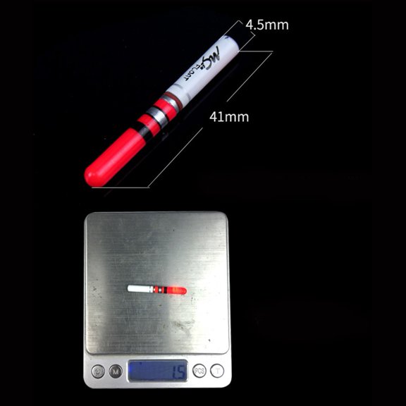 PASILI 10Pcs/Lot Light Sticks Work With Cr322 Battery Led Float Night Fishing Tackle Glow-In-The-Dark Rod Float 30 Meters 41Mm*4.5Mm