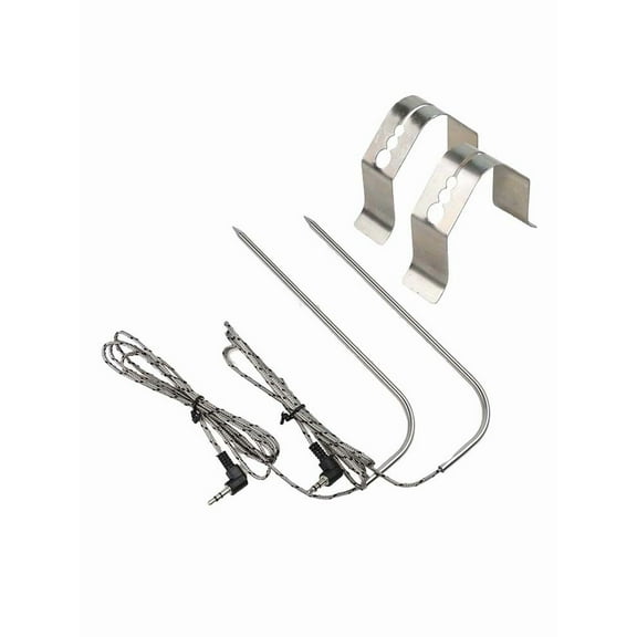 PASILI 2 Pcs Meat Probes With Clips Bbq Grill Mtal For Traeger Grills Wood Pellet Oven Meat Probe Pt1000 Kitchen,Dining Bar Accessories
