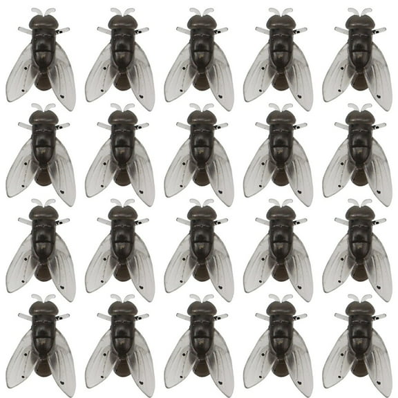 PASILI 20Pcs Fly Fishing Fly Soft Bait Fish Gear For Pike Salmon Trout Bass 11/17/21Mm