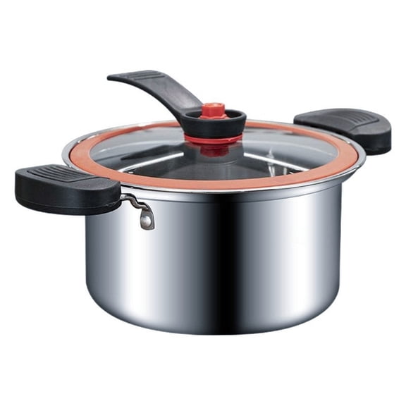 PASILI 3.5L Small Vacuum Pressure Stainless Steel Non-Stick Cooking Pots Stew Pot