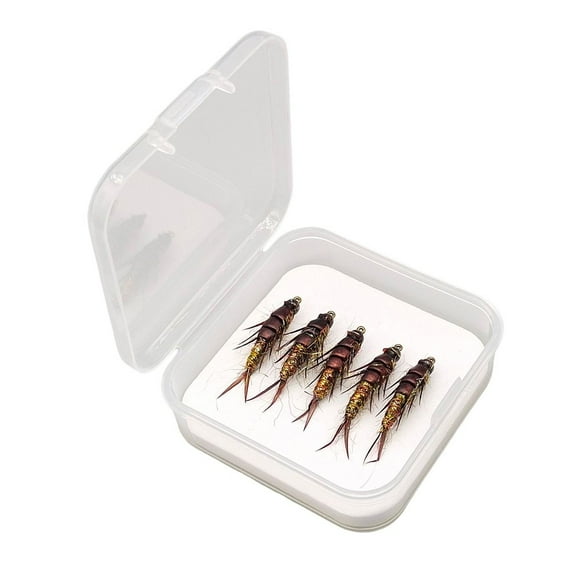 PASILI 5Pcs Nymph Stonefly Lure Imitation Insects Bait Fly Lure High Quality For Altwater Freshwater For Targeting Various Fish Types