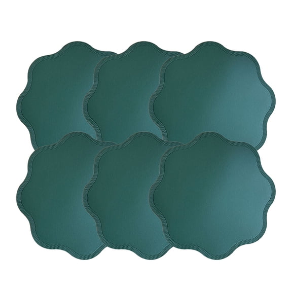 PASILI 6Pcs Placemats Table Mat Pvc Heat-Resistant Washable Wipeable Non-Slip Oil-Proof