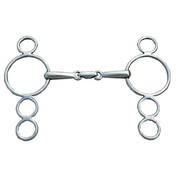 PASILI Cheek Snaffle Full Cheek Snaffle Bit Horse Training Comfortable For Horse Easy To Clean Silver Color Smooth And Round