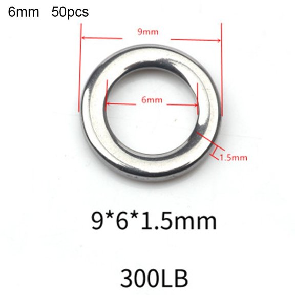 PASILI Corrosion Resistant And Reliable Performance Seamless Split Ring Swivel Knot Lure Tools Heavy Duty Fishing Solid Ring