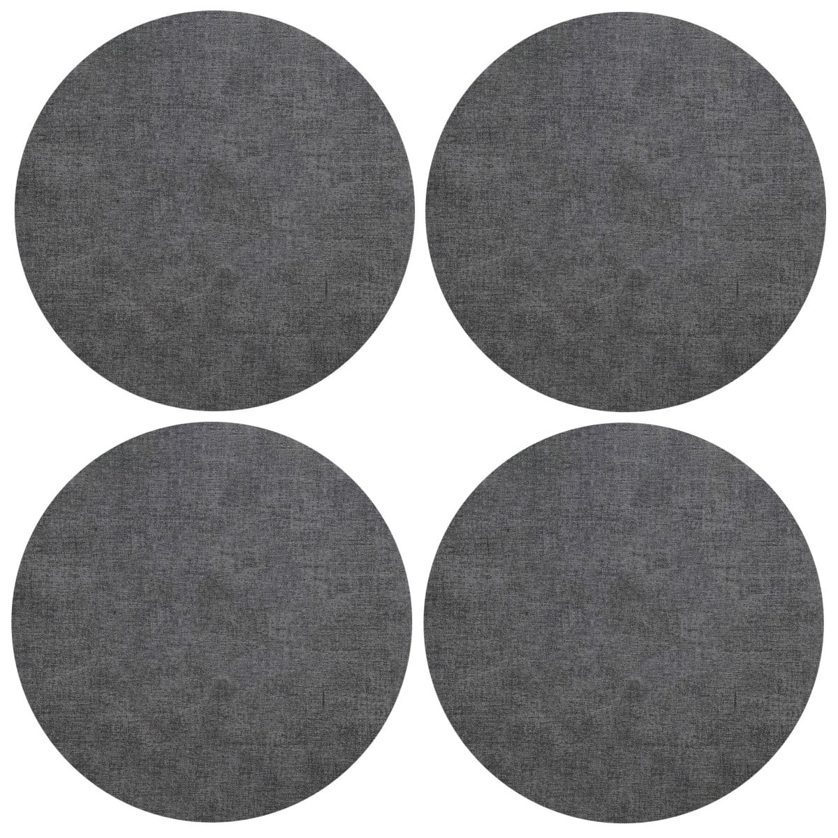 PASILI Elegant 33Cm Round Faux Leather Placemats Waterproof Set Of 4 For Dining