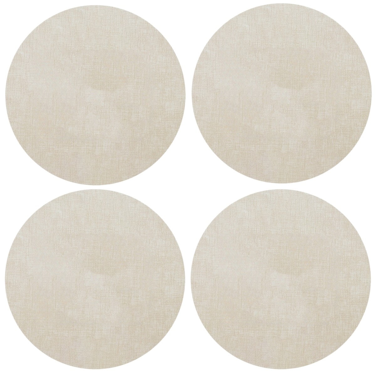 PASILI Elegant 33Cm Round Faux Leather Placemats Waterproof Set Of 4 For Dining