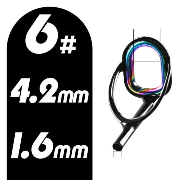 PASILI Fishing Rod Guide Tip Top Ring Repair Ceramic Ring 1 2Mm 1 6Mm Black Smooth Inner Wall For Easy Glue Application