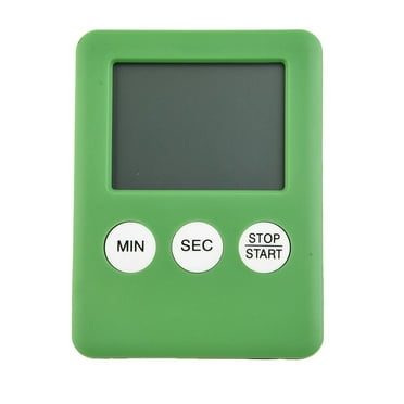 PASILI Mini Digital LCD Kitchen Cooking Timer Count-Down Up Clock Alarm Magnetic, Green