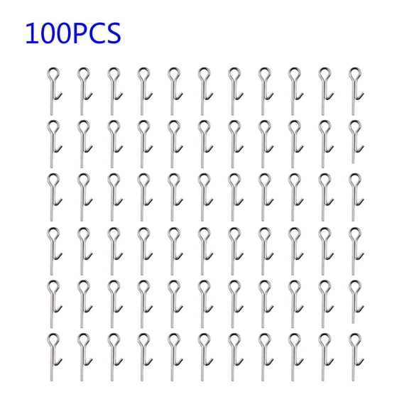 PASILI Portable 100 Pcs Fishing Soft Lure Bait Stinger Spike Hook Pins Stainless Steel Needle Convenient And Rust Resistant