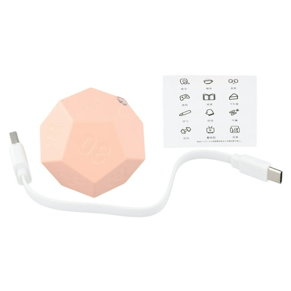 PASILI Rotating Timer Desk, Rechargeable Productivity Timer Shower Timer, Magnetic Flip