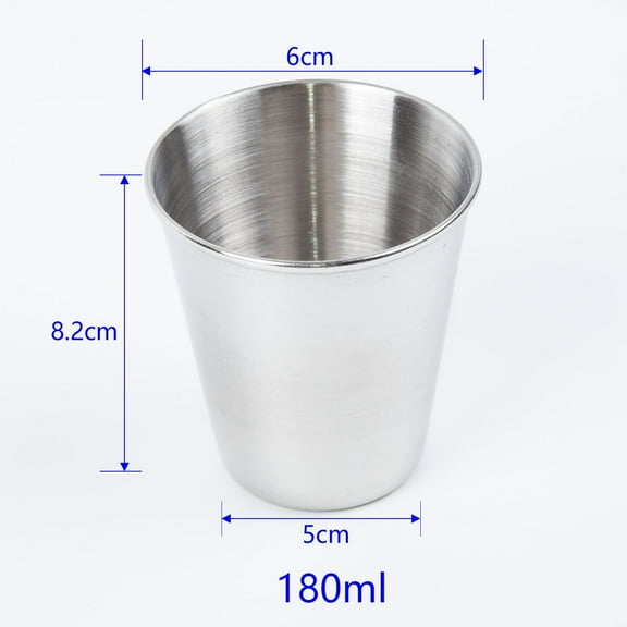 PASILI Stainless Steel 30/70/180/320Ml Beer Cola Cup For Bar Coffee Shop Kitchen Dining Bar Drinkware