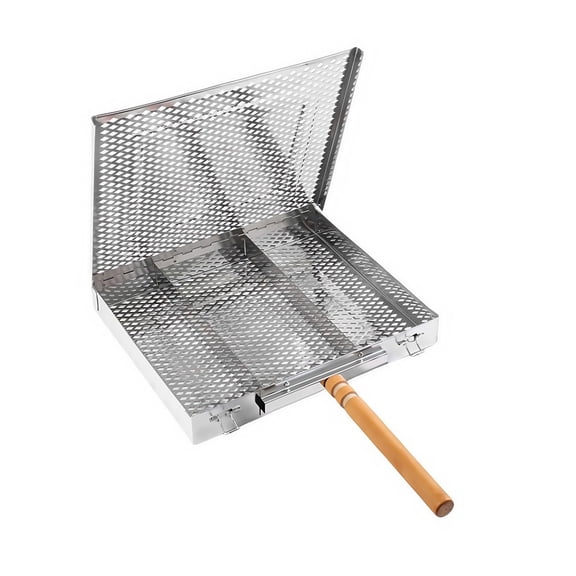 PASILI Stainless Steel Grilling Basket Bbq Tool With Removable Handle For Chicken Fish