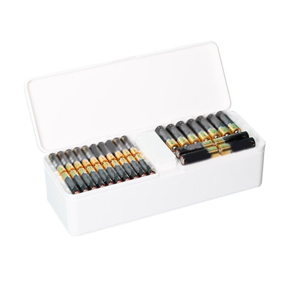 PASILI / Storage Case for AA AAA Lithium Batteries with Tester Cable Organizer