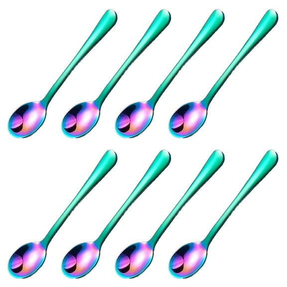 PASILI Tiny Stainless Steel Spoons Set Of 8 For Spices Jars Salt Sugar And Pepper