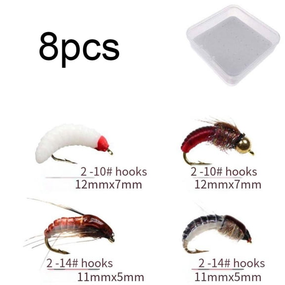 PASILI Trout & Bass Fly Fishing Kit: 8 Premium Drywet Flies With Box For All Anglers!