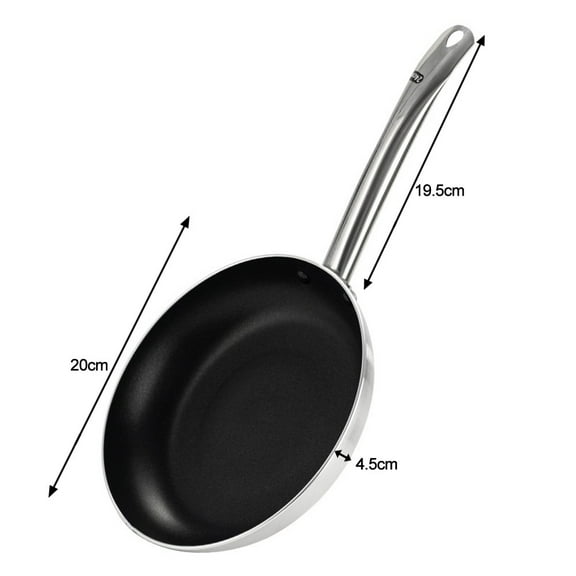 PASILI Versatile Brushed Aluminum Frying Pan: Ergonomic Design For Effortless Cooking!