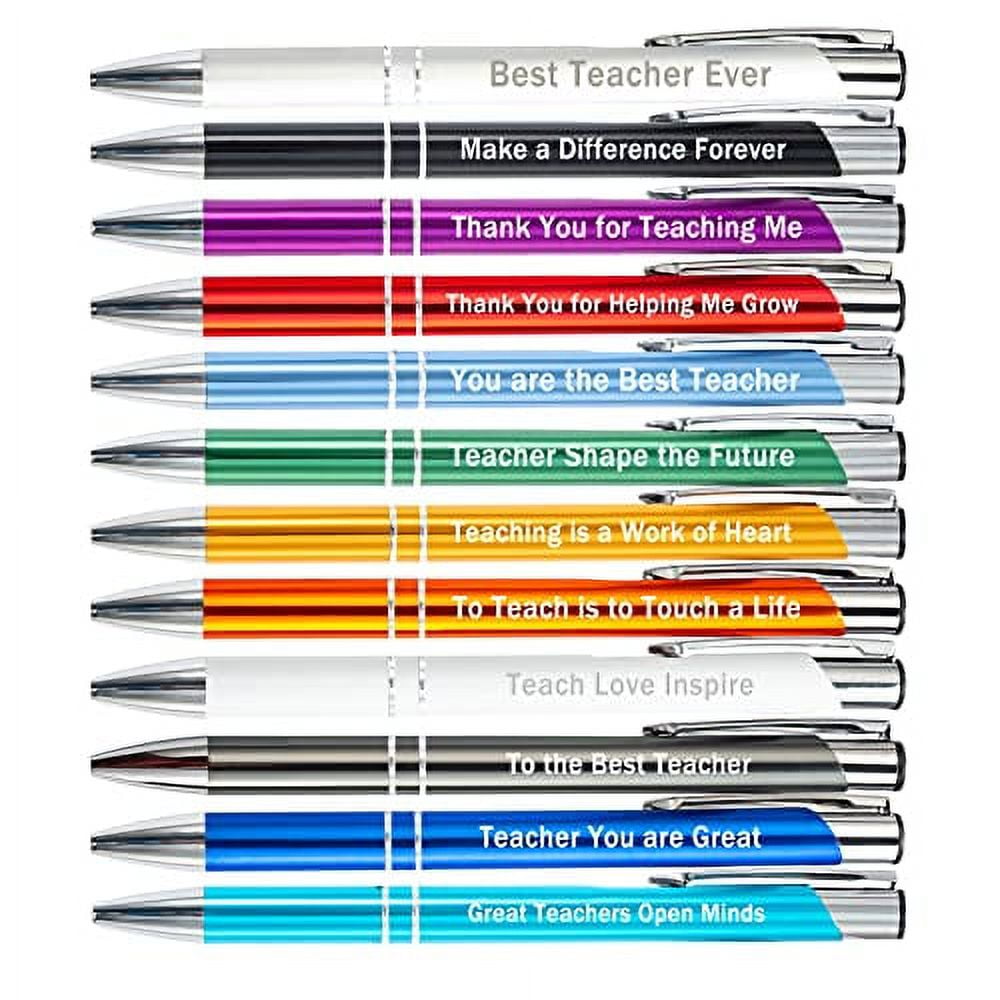 PASISIBICK 12 Pieces Greeting Teacher Ballpoint Pens Teachers