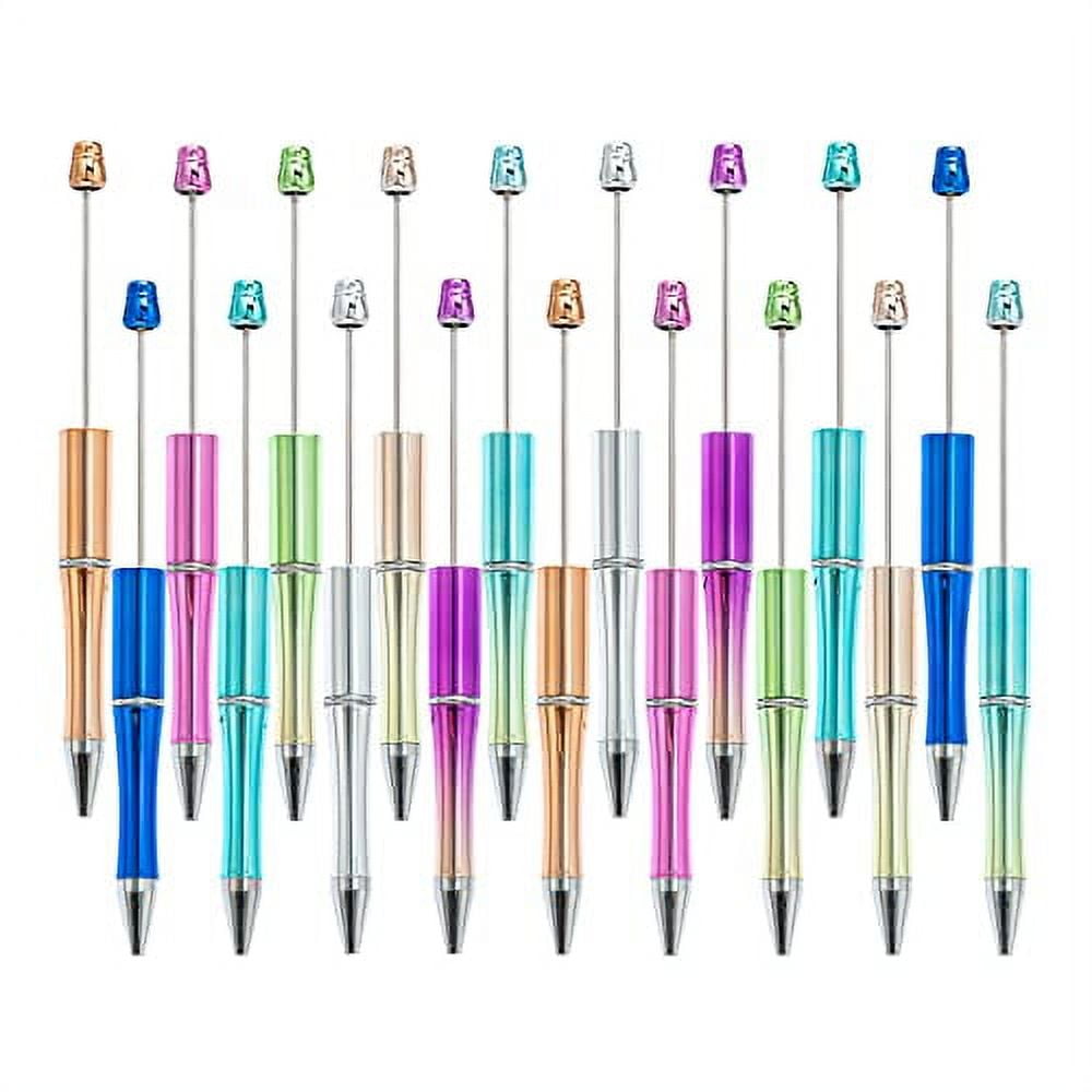 PASISIBICK Plastic UV Beadable Pens, Bead Pens for DIY PPL Gift