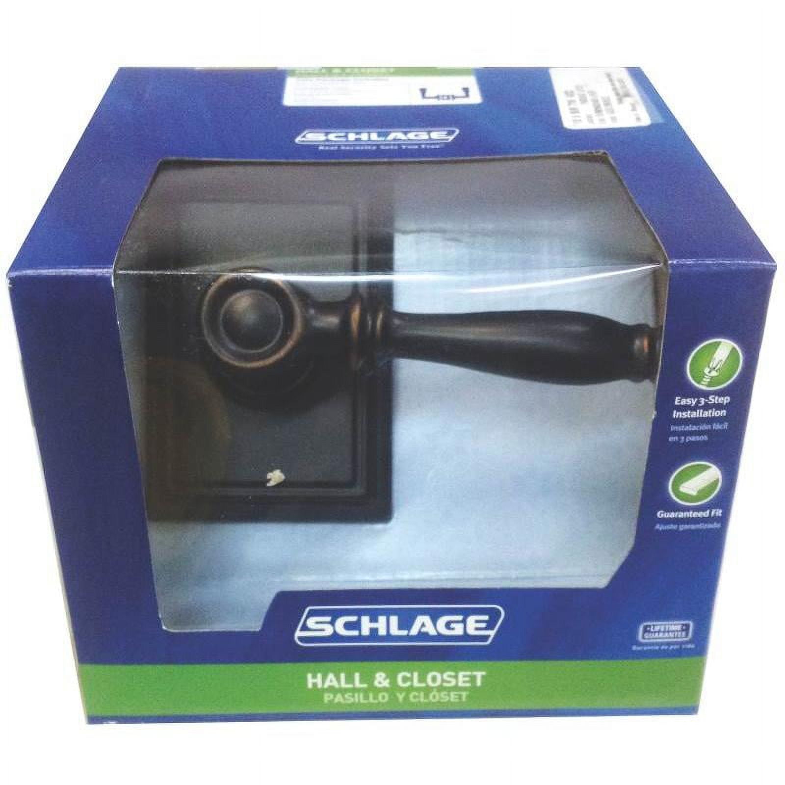 PASSAGE BIRMINGHAM AGED BRONZE Schlage Lock Passage Locks F10VBIR716ADD