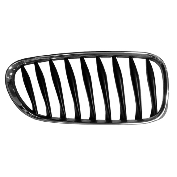 PASSENGER SIDE GRILLE; CHROME WITH BLACK BARS; MADE OF PLASTIC