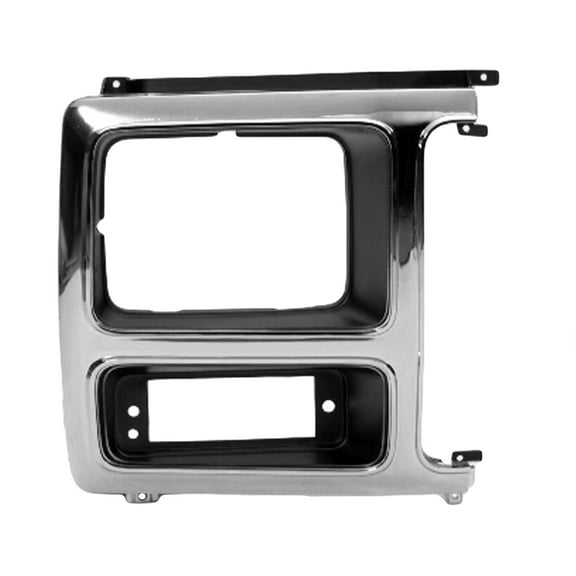 PASSENGER SIDE HEADLIGHT BEZEL; CHROME; MADE OF PLASTIC
