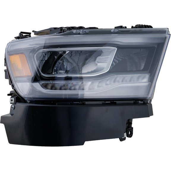 PASSENGER SIDE LED HEADLIGHT ASSEMBLY; WITHOUT ADAPTIVE; CHROME BEZEL