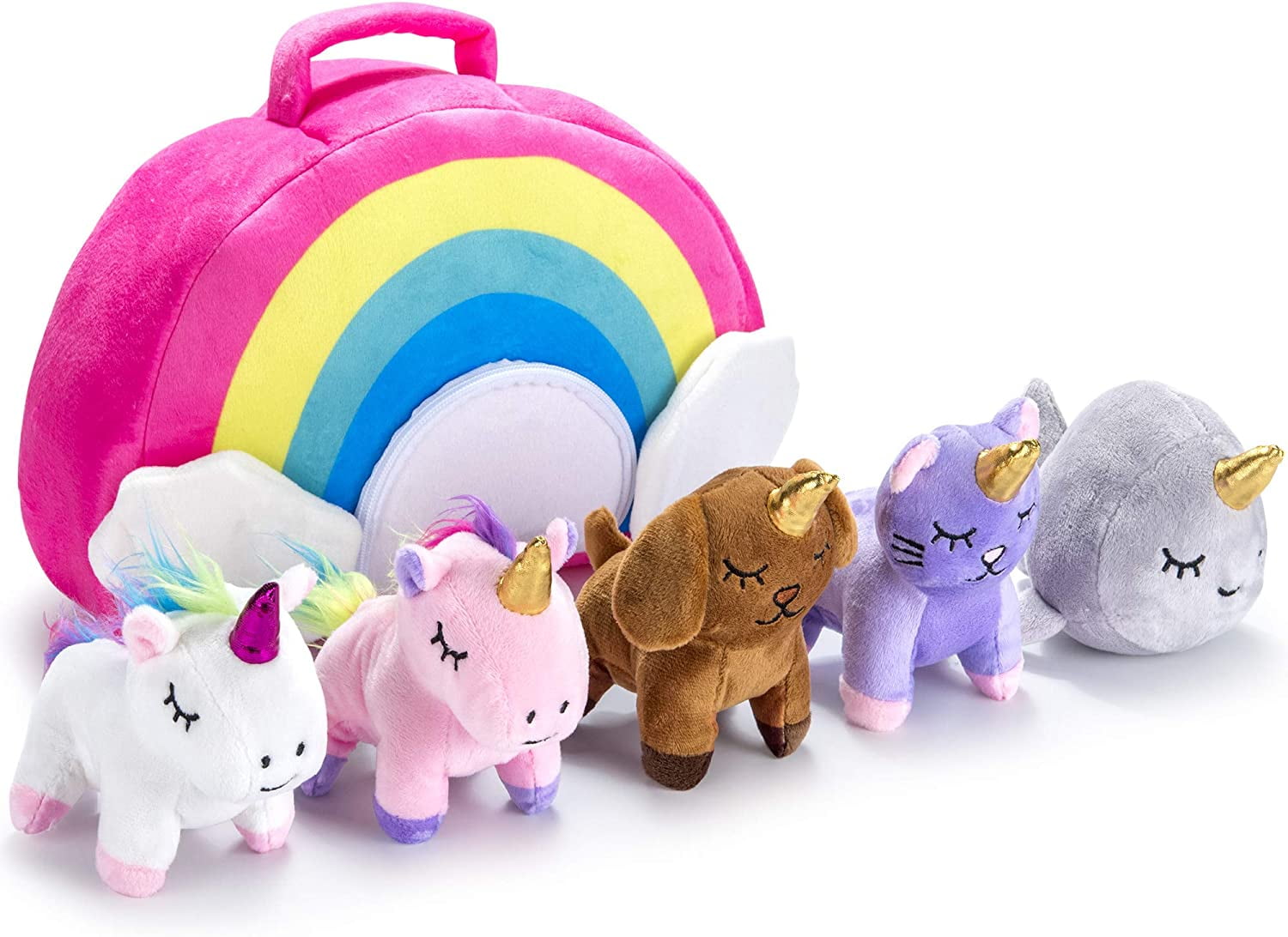 TwCare Rainbow Friends 4 Pack Plush Toy, Soft Stuffed Animal