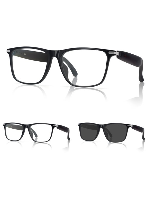 AI Smart Glasses with Open Ear Speaker, 5.4 Bluetooth,Voice Assistant Compatible,Real-Time Translation,Auto Color-Changing Lenses for Business&Outdoor Activities
