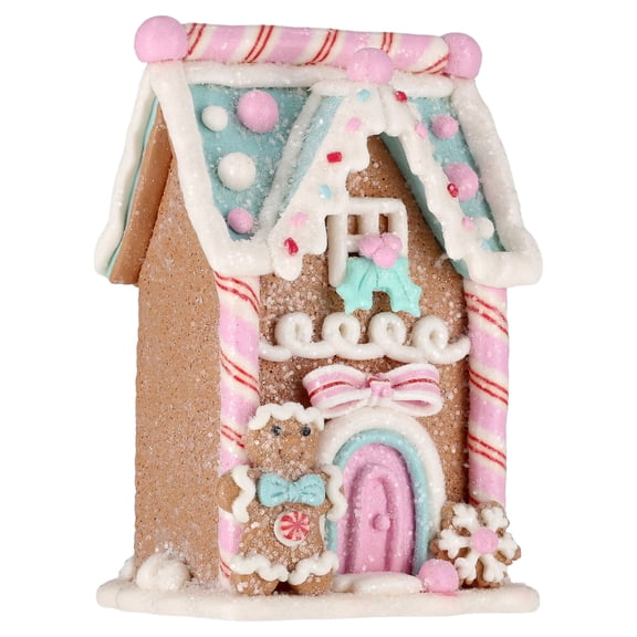 Clay Dough Gingerbread House with Gumdrops Christmas Decoration, Multicolor, 5.3", by Holiday Time