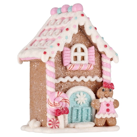 Clay Dough Gingerbread House Christmas Decoration, Multicolor, 5.3", by Holiday Time
