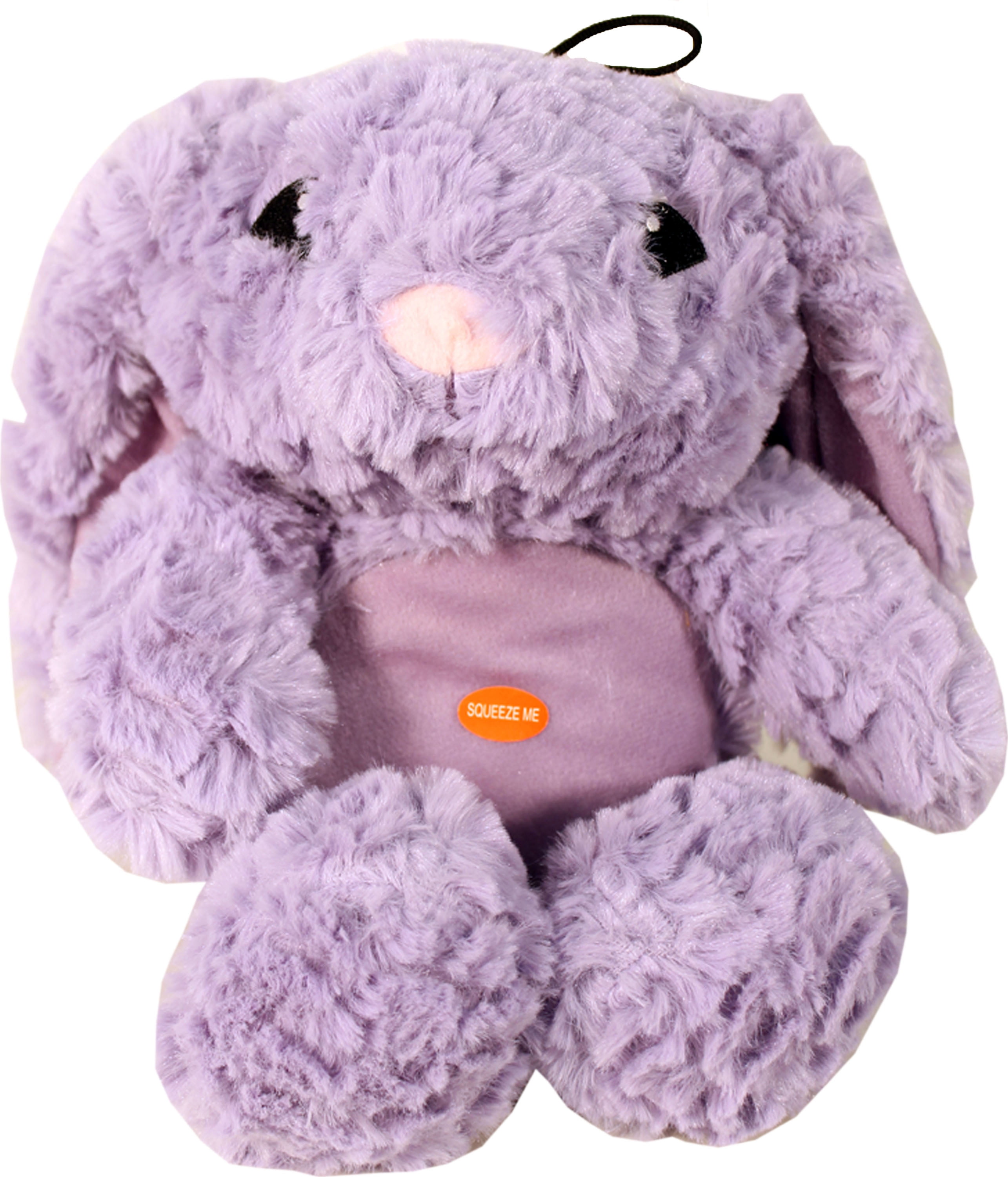 PATCHWORK PET PASTEL RABBIT TOY 15 IN PURPLE