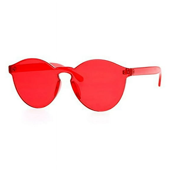 PASTL Rimless Flat Lens Red Sunglasses, 1-Piece