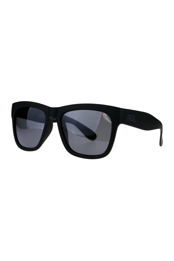 Sunglasses Polarized Black Lens Soft Matted Black Square Frame Unisex