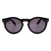PASTL Sunglasses Womens Round Horn Rim Keyhole Shades UV 400 Black, Black