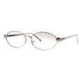 thumbnail image 1 of PASTL Vero Oval Sunglasses Unisex Slim Metal Frame UV400 Silver Tinted Clear, 1 of 8