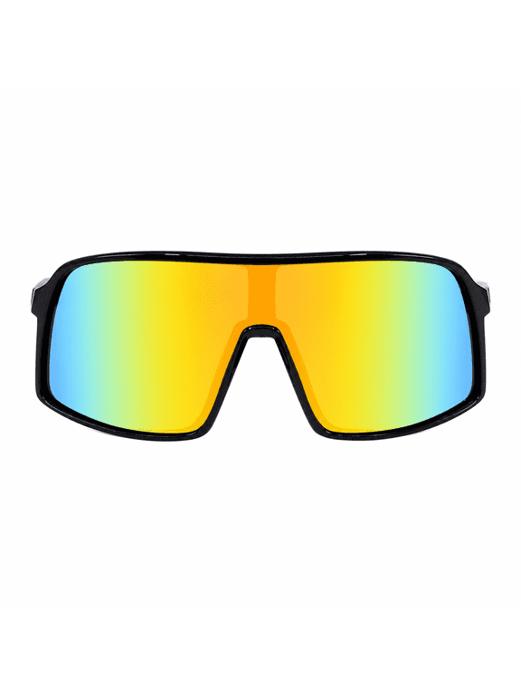 Zoomie Kids UV400 Mirrored Wraparound Sport Sunglasses, Boys & Girls, Black
