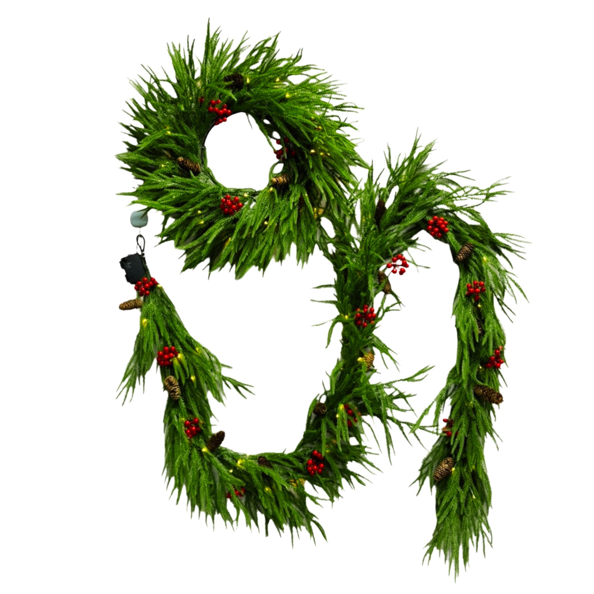 PASUTEC Christmas Garland 9 Ft Green Garland for Holiday Banquet