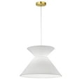 thumbnail image 1 of PAT-181P-AGB-790-Dainolite-Patricia - 1 Light Pendant-Aged Brass Finish-White Shade Color, 1 of 6