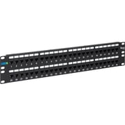 ICC CAT6 Feed-Through Patch Panel with 48 Ports and 2 RMS icmpp48cp6