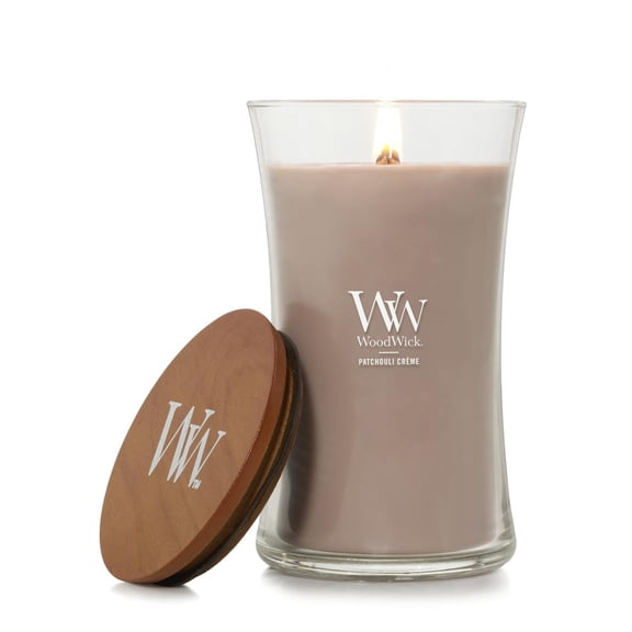 PATCHOULI CREME WoodWick 22oz Large Jar Candle Burns 180 Hours